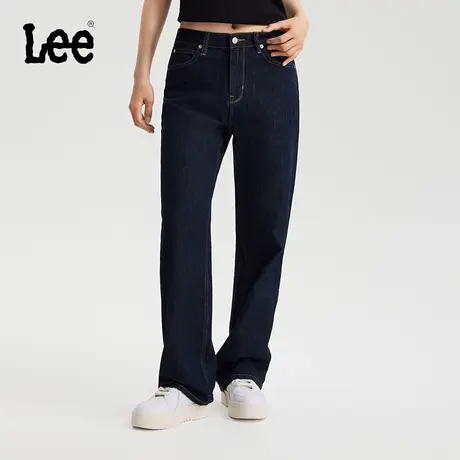 【张凌赫代言】Lee商场款25秋冬新429标准中腰直脚清水洗女牛仔裤图片