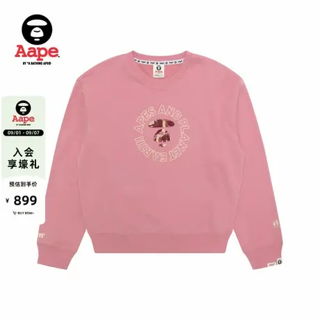 Aape旗舰店女装秋冬猿人迷彩图案休闲潮流圆领卫衣D318XXP商品大图