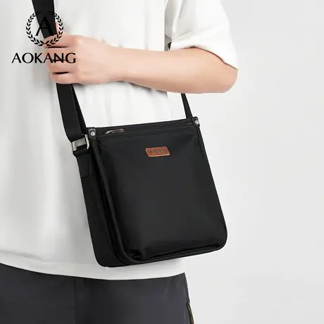 奥康男包2025新款大容量男士斜挎包轻便牛津帆布包休闲单肩小背包图片