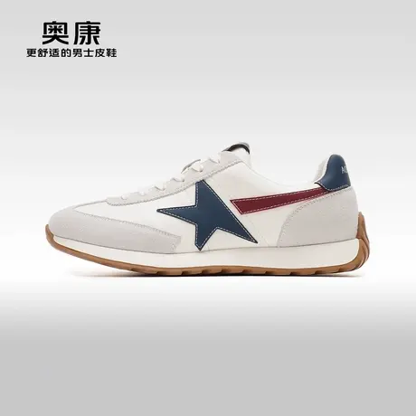 【门店发货】Aokang奥康秋季新款时尚休闲鞋男拼接百搭潮鞋商品大图