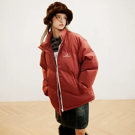 潮牌基础款棉服女冬季加棉外套2023新款复古面包服宽松小个子棉衣商品大图