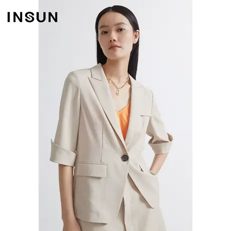 INSUN恩裳夏季收腰抗皱骨感西装外套图片