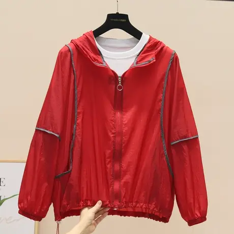 2023新款ins复古个性女宽松慵懒风连帽外套百搭休闲长袖防晒衣潮商品大图