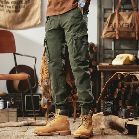 Modi Nick/摩帝尼克复古潮流修身工装休闲裤宽松百搭潮牌男士长裤商品大图