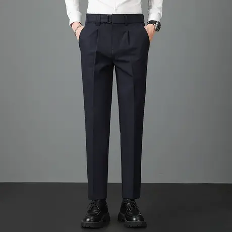 春秋季男士商务休闲裤英伦高级感韩版修身潮流小脚长裤西装裤子潮图片