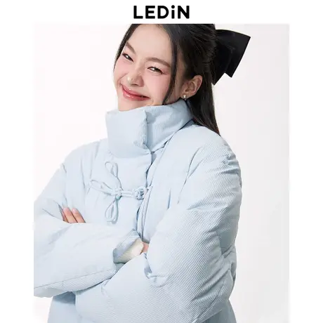 乐町简约气质羽绒服休闲冬季新款中长款羽绒女宽松时尚设计感小众图片