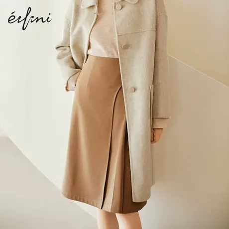 【商场同款】伊芙丽半身裙女2021秋冬季新款百搭中长裙1CA342271图片