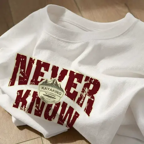 纯棉白色短袖t恤女夏季2023新款美式复古高街潮牌宽松休闲上衣ins商品大图