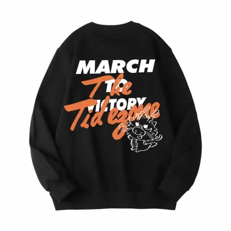 Ohlyah字母本命龙年印花卫衣男女2023秋新款圆领宽松套头学生外套图片