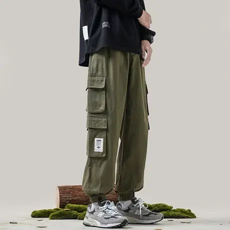 大码工装裤男款美式胖子潮牌宽松束脚休闲春秋季长裤2024新款裤子商品大图