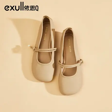 依思q法式玛丽珍小皮鞋女款2023新款秋季浅口软底仙女风温柔单鞋商品大图