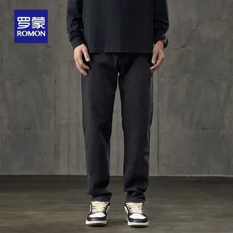 罗蒙男士牛仔裤2023秋季新款宽松休闲百搭哈伦裤时尚潮流锥形长裤图片