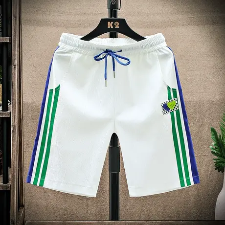 潮牌夏季休闲五分短裤男装潮流运动裤外套薄款宽松青少年大裤衩夏商品大图