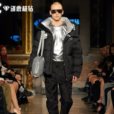 【米兰大秀同款鹅绒服】冰岛系列短款羽绒服男士机能工装外套冬季图片