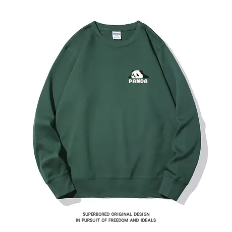 港风趣味小众设计感简约熊猫卫衣男女春秋款宽松休闲长袖秋季上衣商品大图