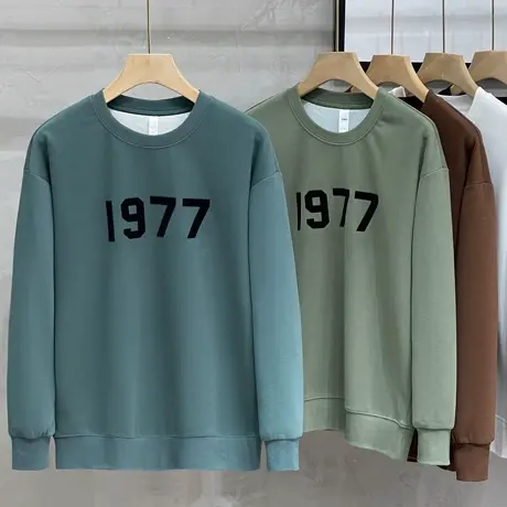 卫衣男春秋潮牌ins宽松潮流简约印花圆领T恤男生休闲打底衫男长袖商品大图