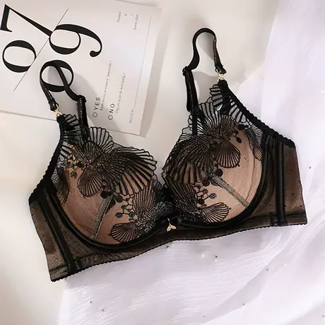奥维丝丽内衣女小胸聚拢显胸大软钢圈中厚杯调整型收副乳女士文胸商品大图