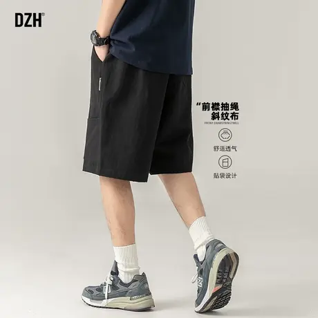 男生黑色休闲短裤男五分裤男款2025新款夏季薄款裤子宽松运动中裤商品大图