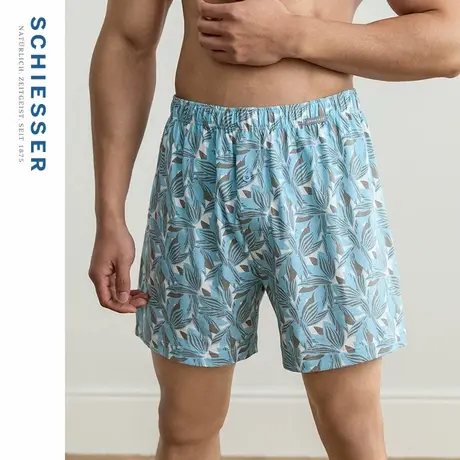 SCHIESSER舒雅男士莫代尔柔软亲肤透气印花阿罗裤家居短裤22776X商品大图