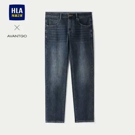 HLA/海澜之家轻商务经典系列牛仔裤25春夏新五袋款时尚直筒裤男图片