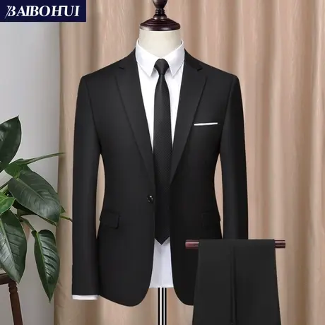 西服套装男士三件套韩版修身商务正装春季休闲单件西装外套男上衣图片