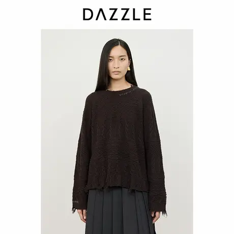 DAZZLE地素奥莱 毛针织衫冬季针织长袖套衫图片