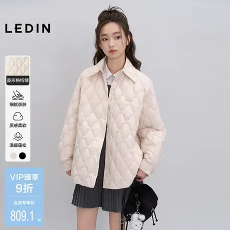 【商场同款】乐町衬衫式轻薄羽绒服女2025冬季新款外套C1ACF4223商品大图