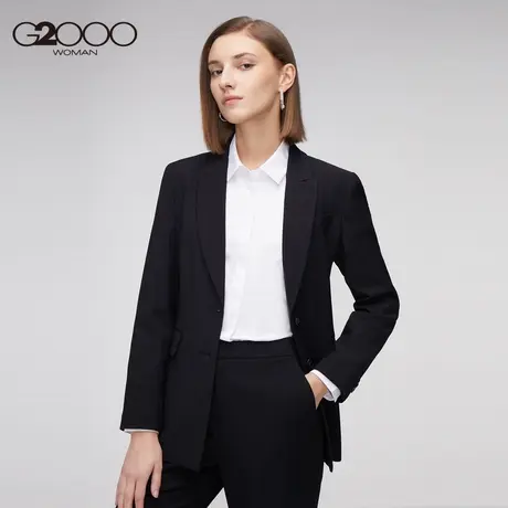 【直播秒杀】G2000女装初春一粒扣腰带西装外套设计感时尚西服商品大图