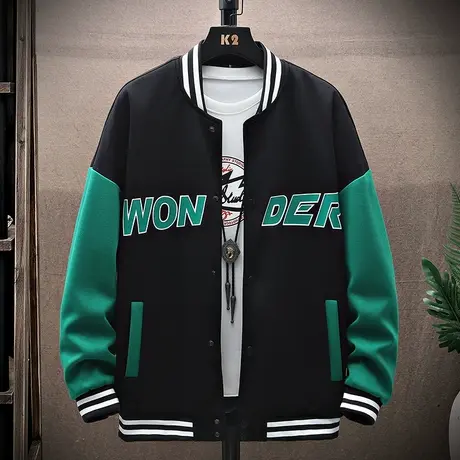 潮牌休闲棒球服男春秋季青少年潮流帅气外套初中高中学生大童夹克商品大图