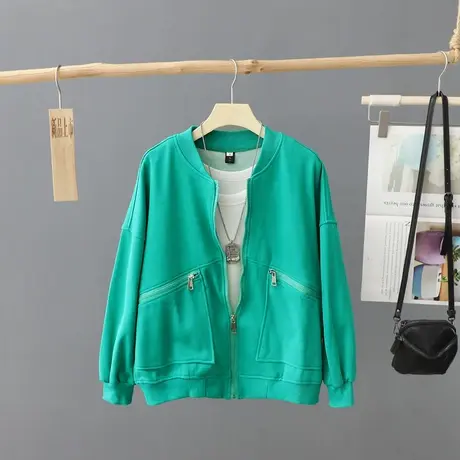 韩范洋气卫衣外套少女初中学生秋装休闲夹克短款上衣开衫棒球服图片