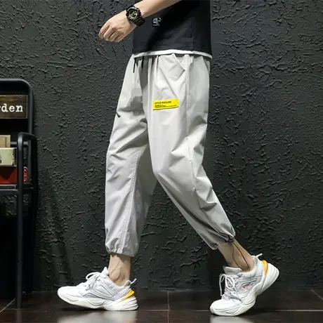 七分裤男士夏季薄款韩版潮流运动休闲九分宽松工装潮牌八分短裤子商品大图