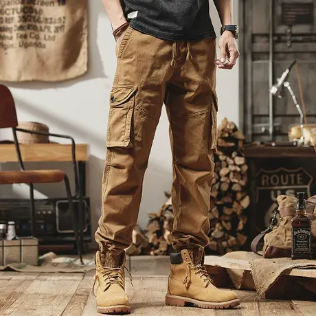 潮流复古裤子男款冬款时尚休闲裤宽松大码工装裤男秋冬裤潮流男装商品大图