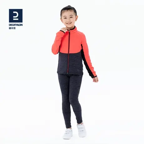 迪卡侬女童运动套装中大童春装2022春秋新款上衣童装KIDC图片