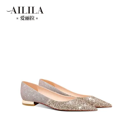 爱丽拉平底婚鞋女2023新款禾秀婚纱两穿大码新娘鞋不累脚孕妇可穿商品大图