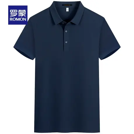 【高弹速干】罗蒙翻领短袖t恤男士2024夏季新款无痕易打理polo衫图片
