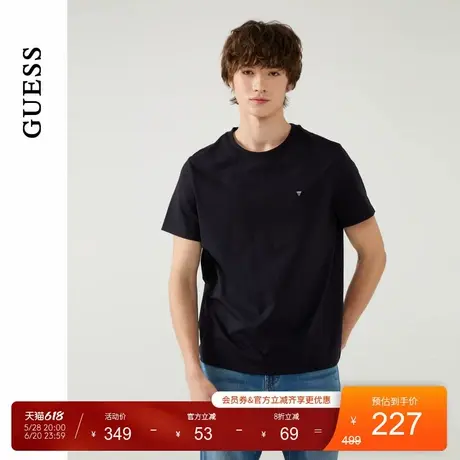 GUESS25年新款夏季男士经典款金属logo休闲短袖T恤-X5PP23K2Q40商品大图