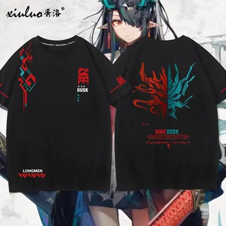 秀洛明日周边方舟t恤游戏干员年夕漫画短袖男夏季圆领纯棉半袖商品大图
