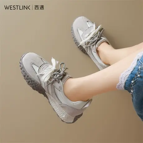 西遇厚底老爹鞋女款2025新款潮流休闲鞋运动鞋巨好看配裙子单鞋TQ商品大图