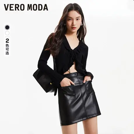 Vero Moda奥莱针织开衫女2024年早秋修身短款罩衫气质上衣百搭商品大图