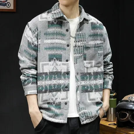 秋季男士衬衫外套长袖潮流商品大图