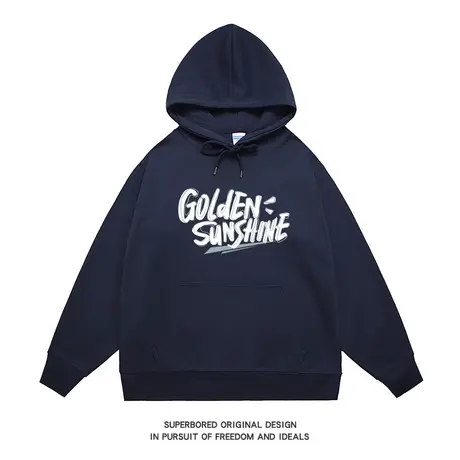 港风小众设计感嘻哈街头宽松休闲卫衣男2023秋冬潮流新款长袖上衣图片