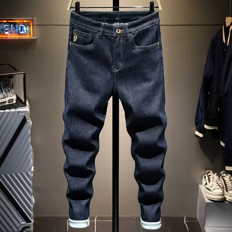 秋冬季日系潮牌牛仔裤男直筒宽松百搭男士休闲长裤子男韩版潮流款商品大图