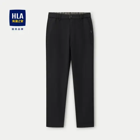 HLA/海澜之家弹力休闲裤23秋字母小标高腰弹力简约商务裤子男图片