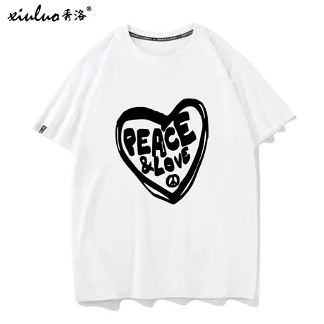 秀洛anti war周边爱心世界和平T恤男女短袖反战peace love打底衫商品大图
