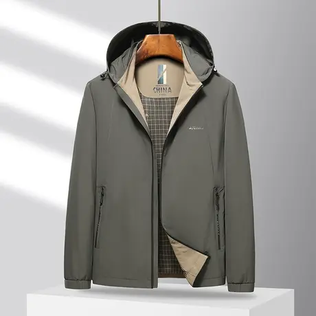 男士春秋运动外套男女可脱帽防风防水冲锋衣夹克风衣登山服户外套图片