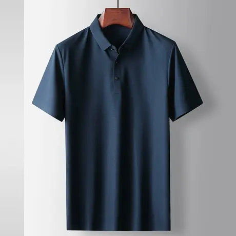 polo衫短袖男士2023夏季新款修身透气冰丝男士半袖T恤衫翻领夏装商品大图