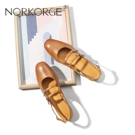 经典驼色时装凉鞋商品大图