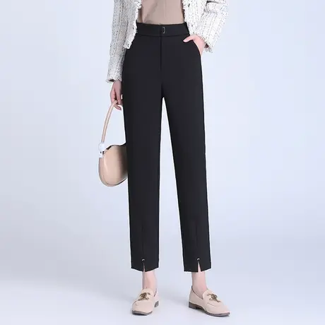 小个子通勤直筒裤女秋季2023新款高腰显瘦气质简约小西裤休闲裤子商品大图