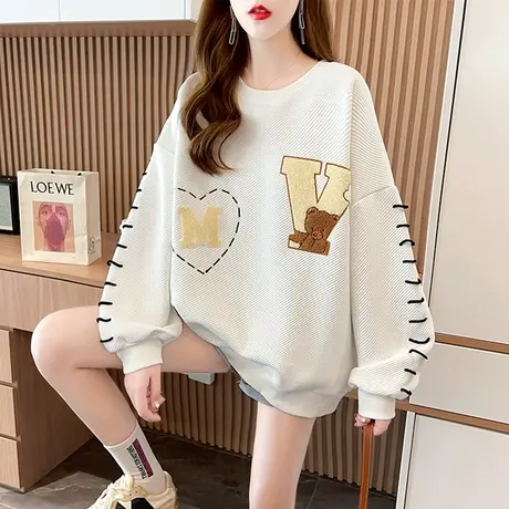 早秋装设计感小众卫衣女春秋季韩版宽松薄款ins小个子上衣外套潮商品大图