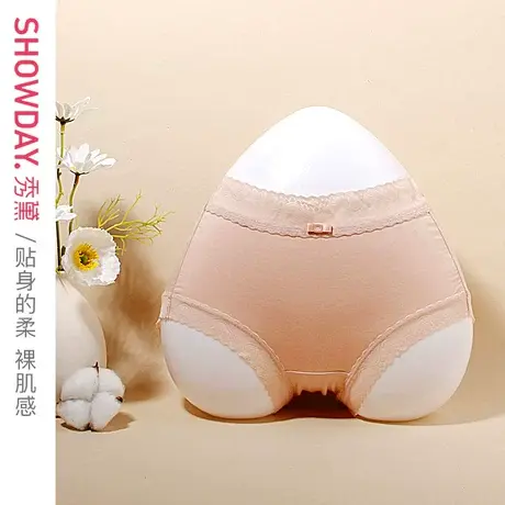 秀黛女士三角裤混色三条装中腰蕾丝性感高弹一片式云感内裤图片